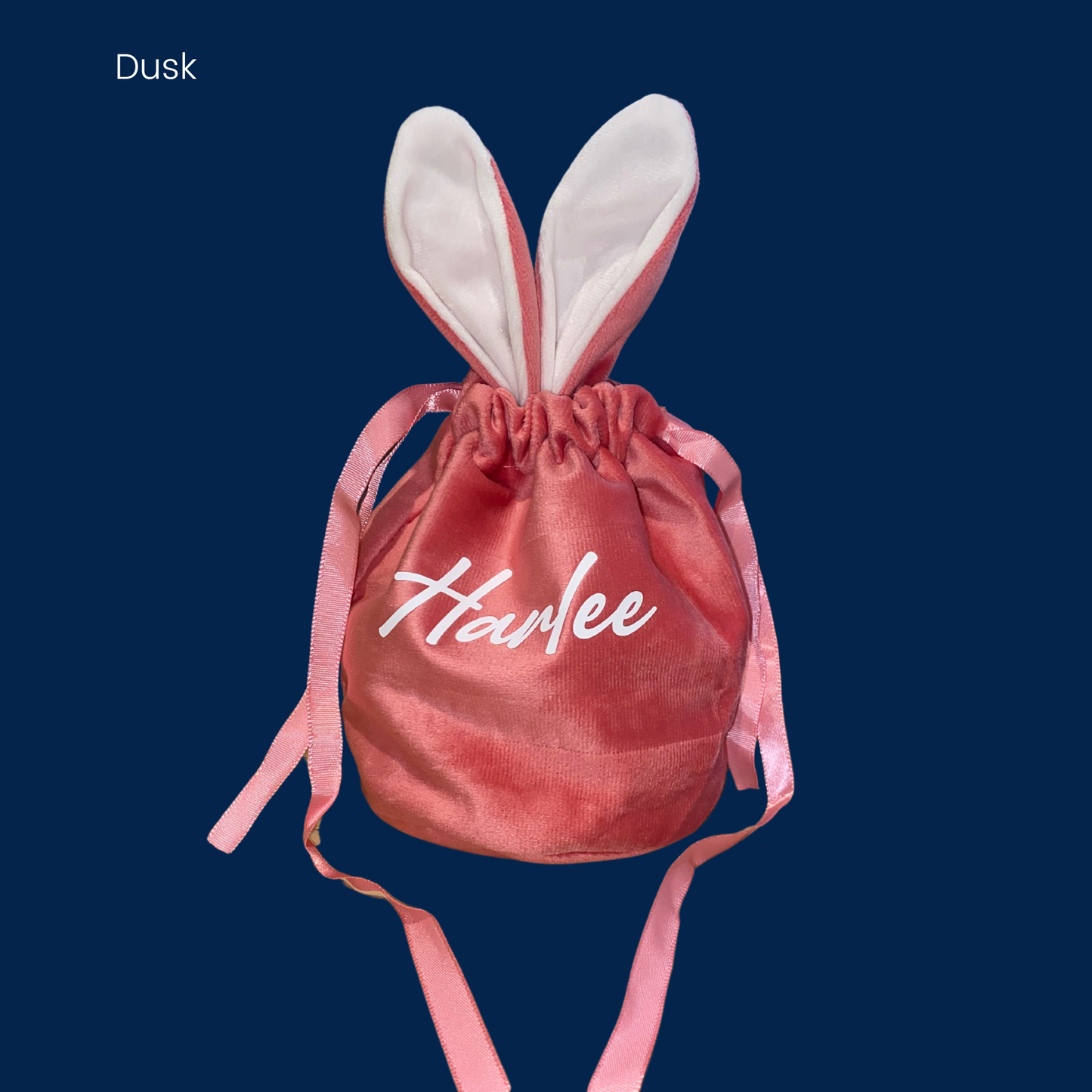 Small Personalised Velvet Easter Bags