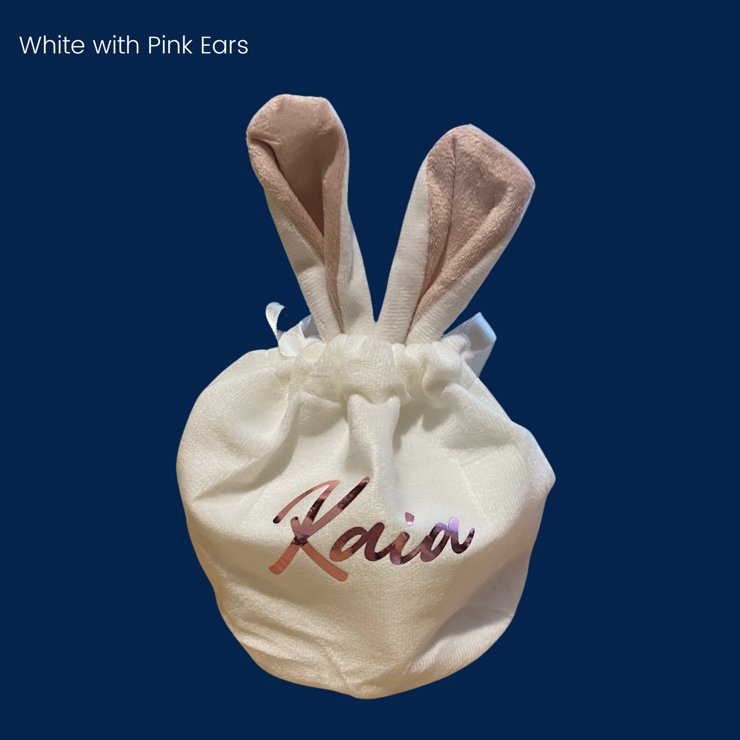Small Personalised Velvet Easter Bags