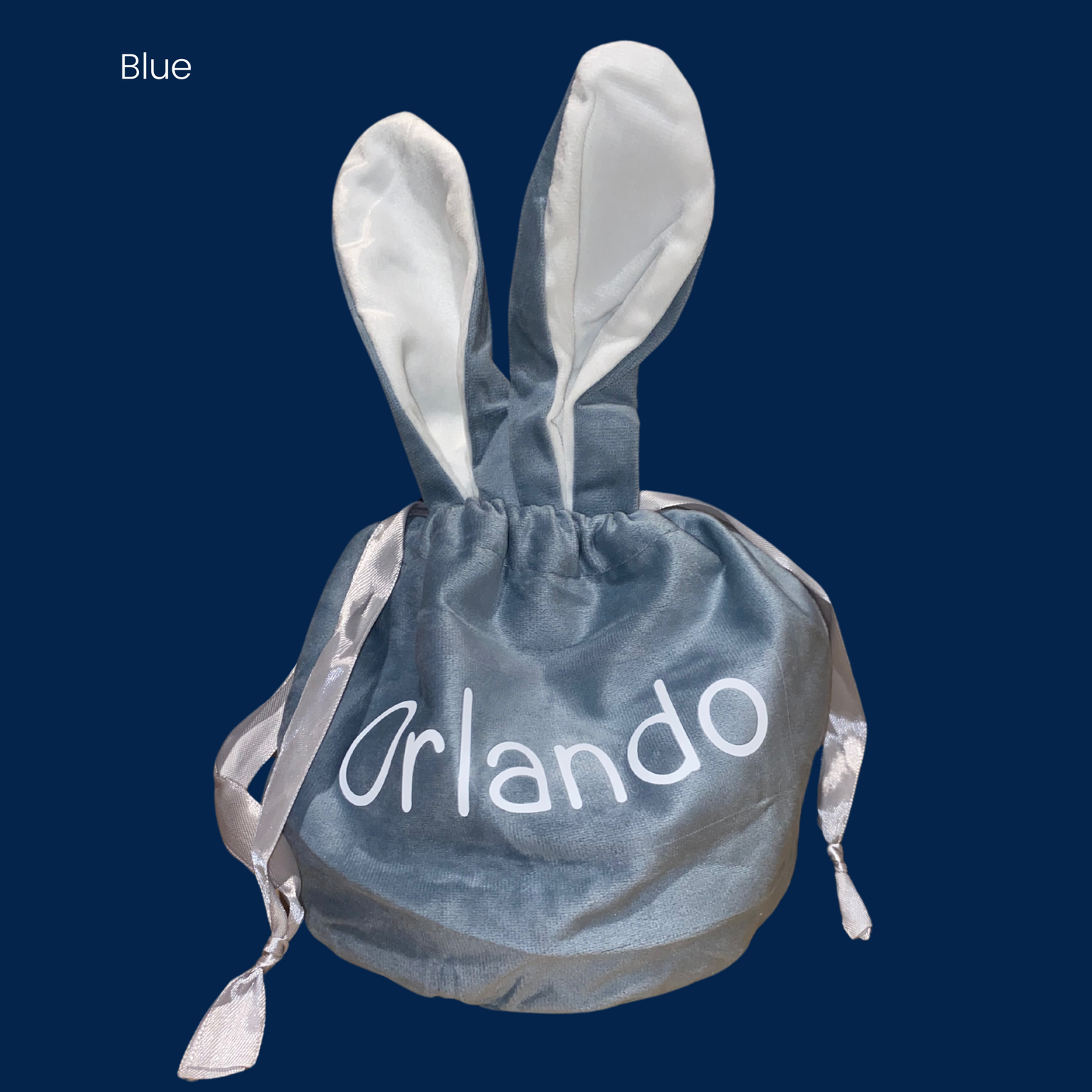 Large Personalised Velvet Easter Bags