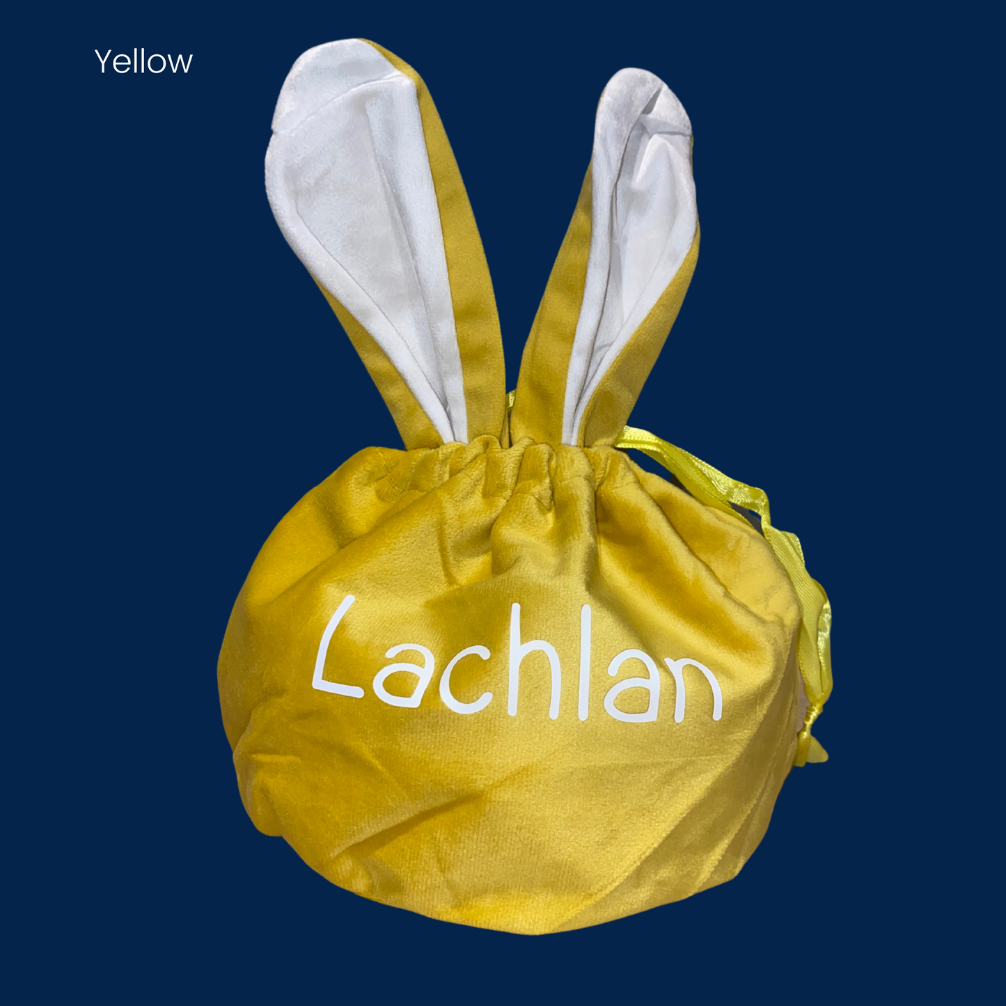 Large Personalised Velvet Easter Bags